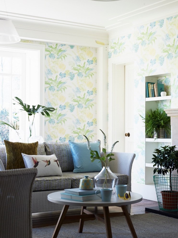 Living room wallpaper ideas - Tropical - Living Room - Sussex - by