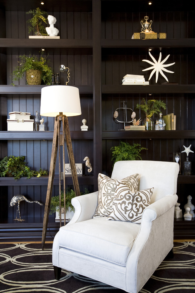 Elegant living room photo in San Diego