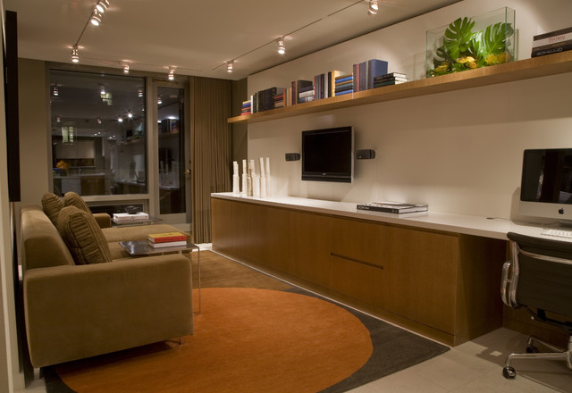 Living Room with work space - Contemporary - Living Room - DC Metro - by  Ernesto Santalla PLLC | Houzz IE
