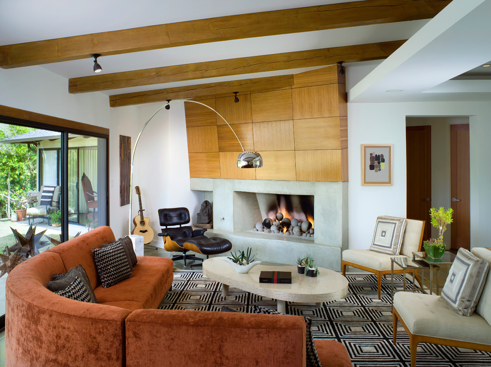 Photo of a midcentury living room in Los Angeles.
