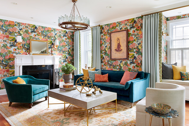 Natural Interiors McArdle， Ann Living rooms - Eclectic - Living Room - Philadelphia - by