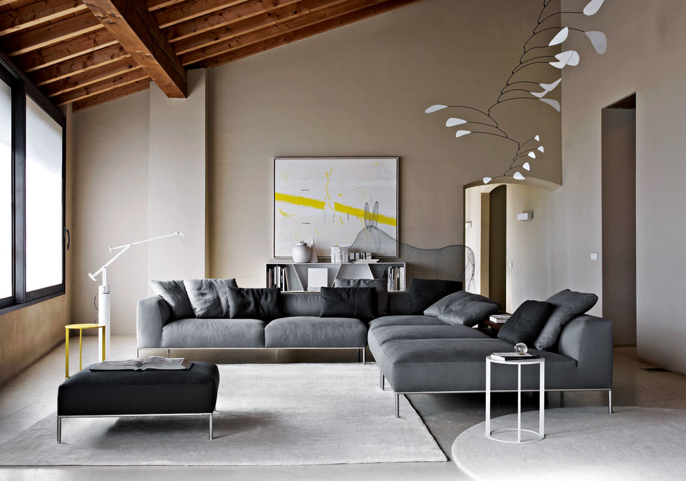 Inspiration for a modern living room remodel in Philadelphia