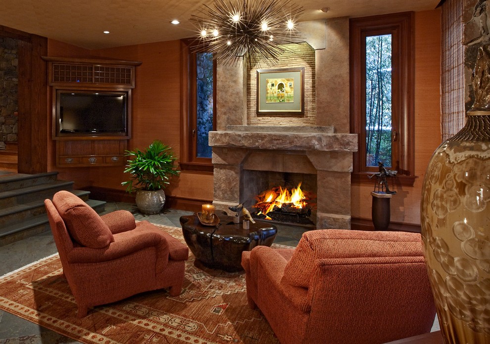 Rustic living room in Albuquerque.