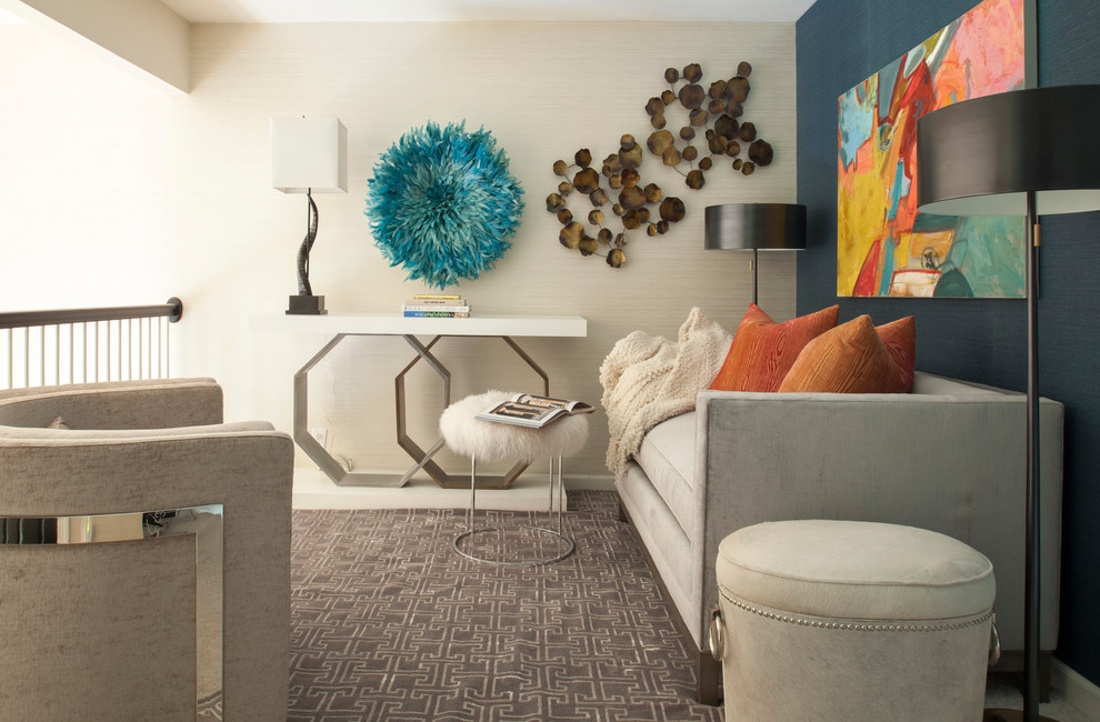 Living Spaces Eclectic Living Room Charlotte by Lucy and