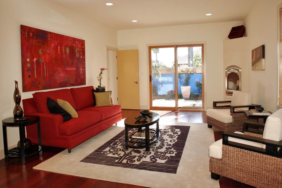 Living with Art in the Living Room Modern Living Room New York