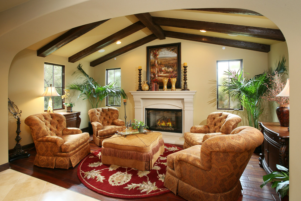 Living room - tropical living room idea in Orange County