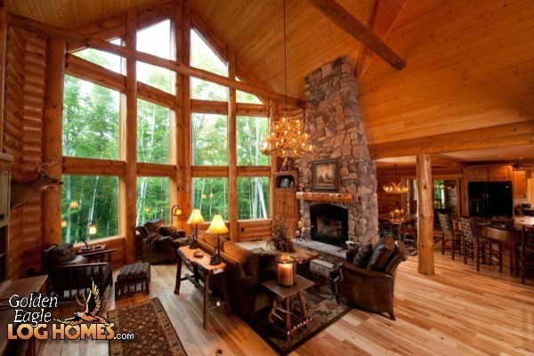 Inspiration for a large rustic living room remodel in Other
