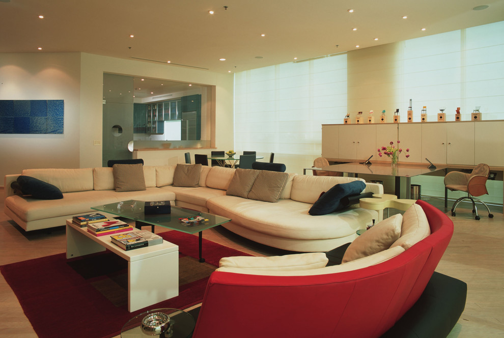 Living room - contemporary living room idea in Other
