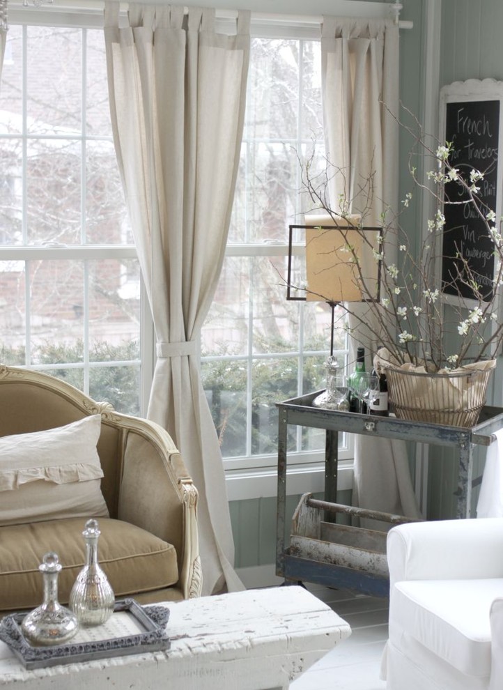 Living room - shabby-chic style living room idea in Hawaii