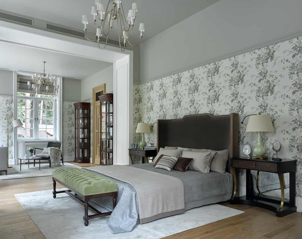 Стильный дизайн: большая спальня в классическом стиле - последний тренд