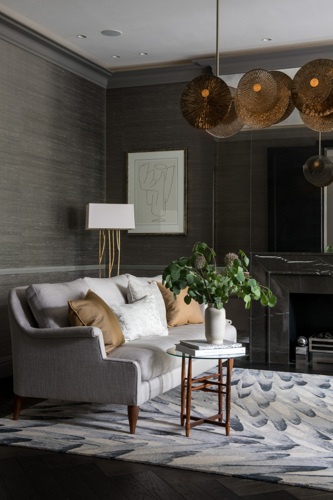 Inspiration for a transitional living room remodel in London