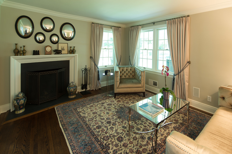 Long Island Home Transitional Living Room New York by Katharine Jessica Interior Design