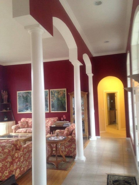 Love the white poles - Living Room - Other - by B & M painting and staining  | Houzz