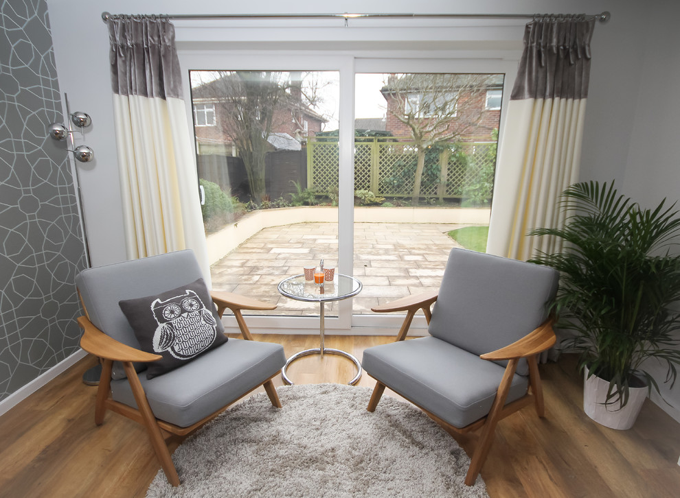 This is an example of a retro living room in Cheshire.