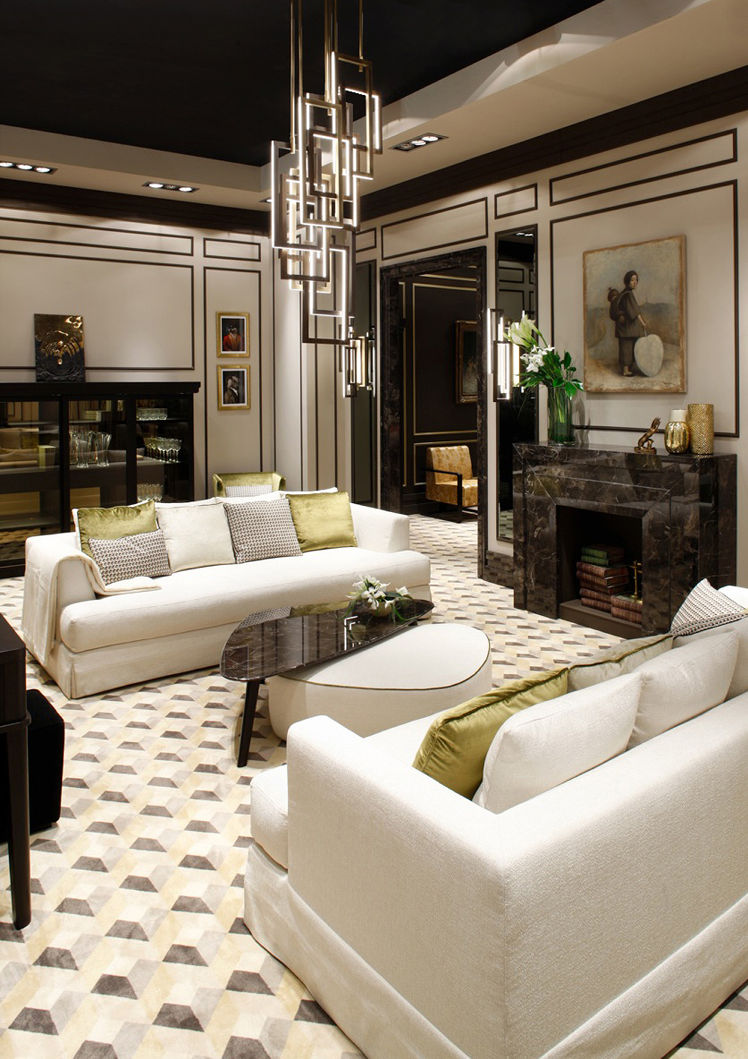 beautiful studio apartment design ideas with beautiful sofa set and vase flower