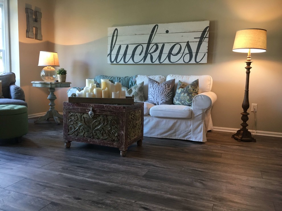 Luxury Vinyl Plank Flooring - Traditional - Living Room - Cleveland ...