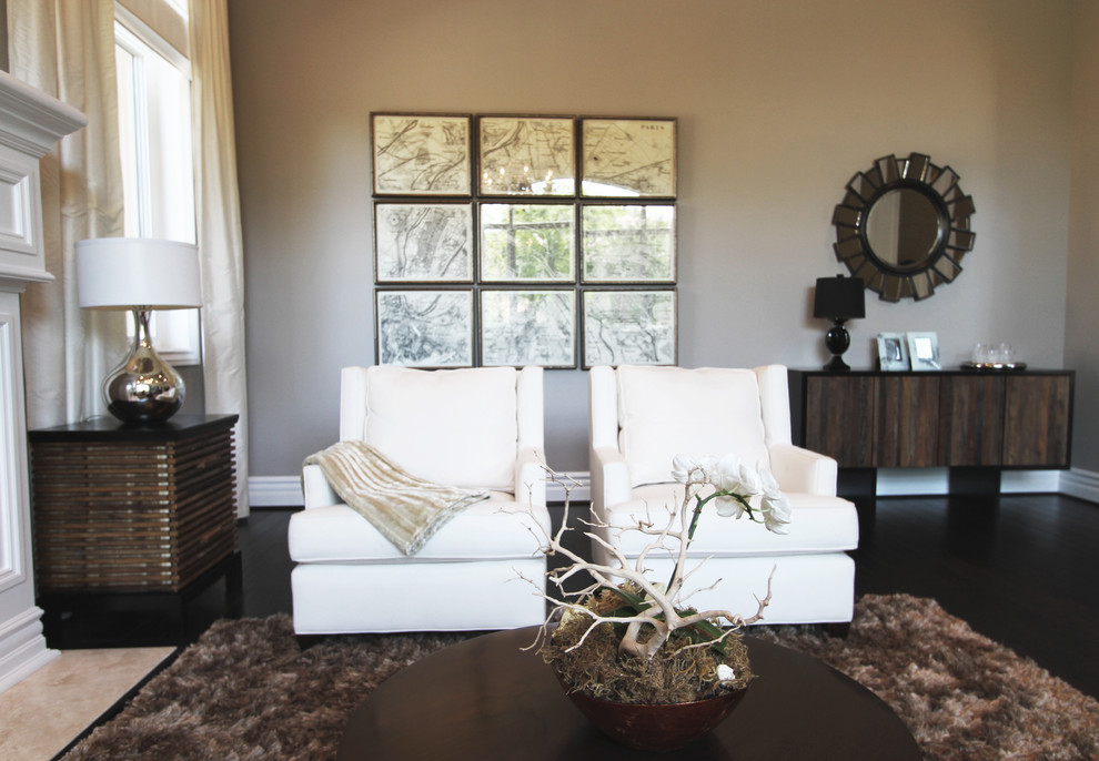 Classic living room in Orange County.
