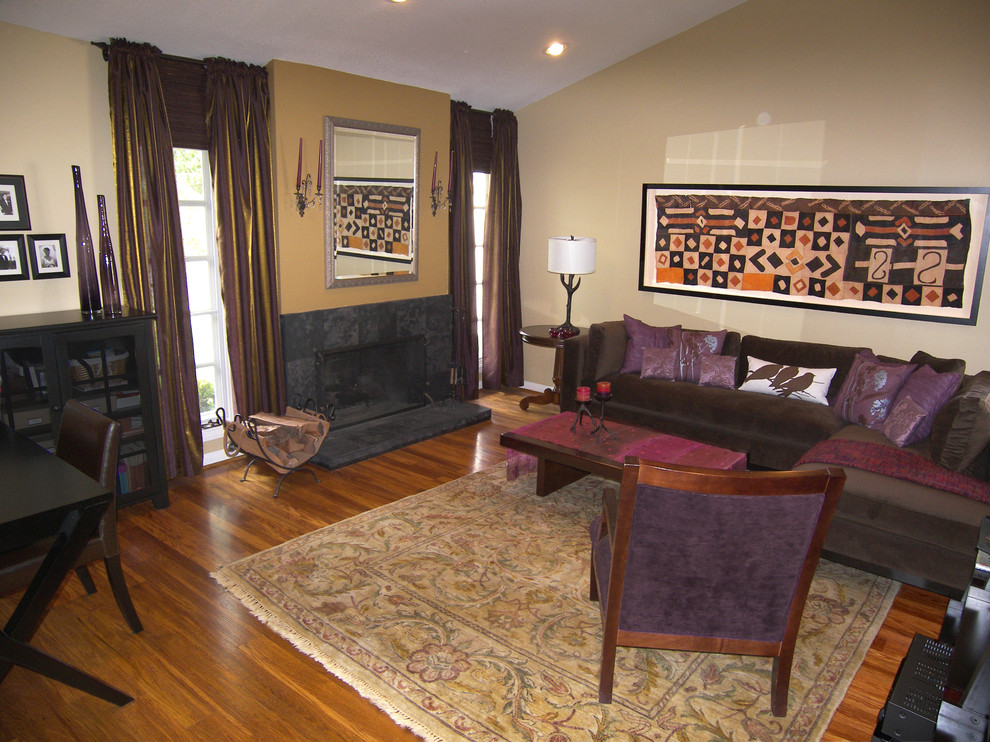 Living room - eclectic living room idea in Orange County