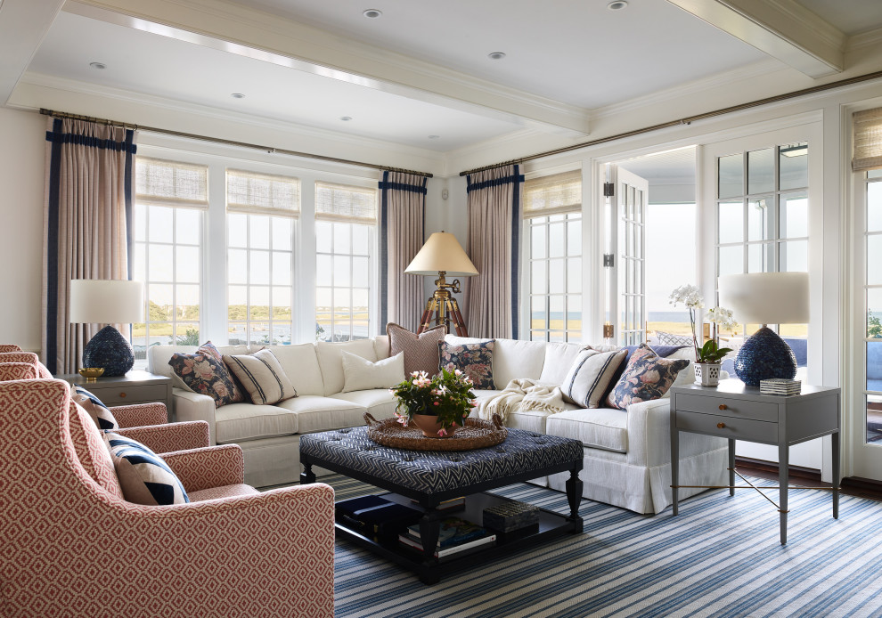 Main Osterville Beach Style Living Room Boston by Casabella