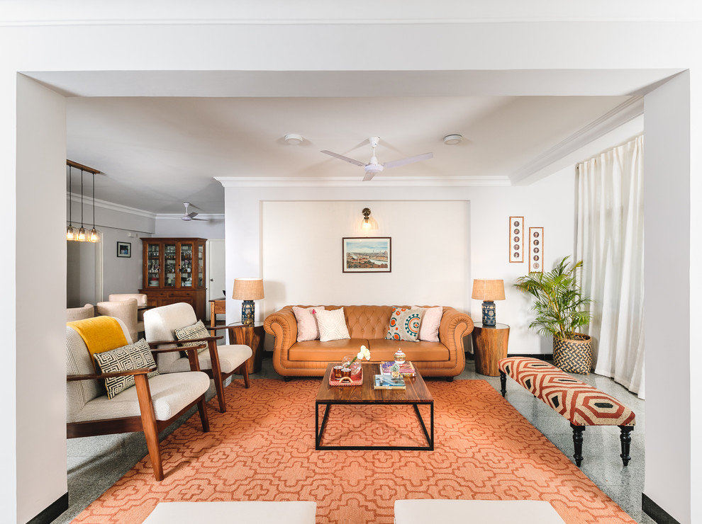 Malleswaram Traditional meets Farmhouse Contemporain Salon