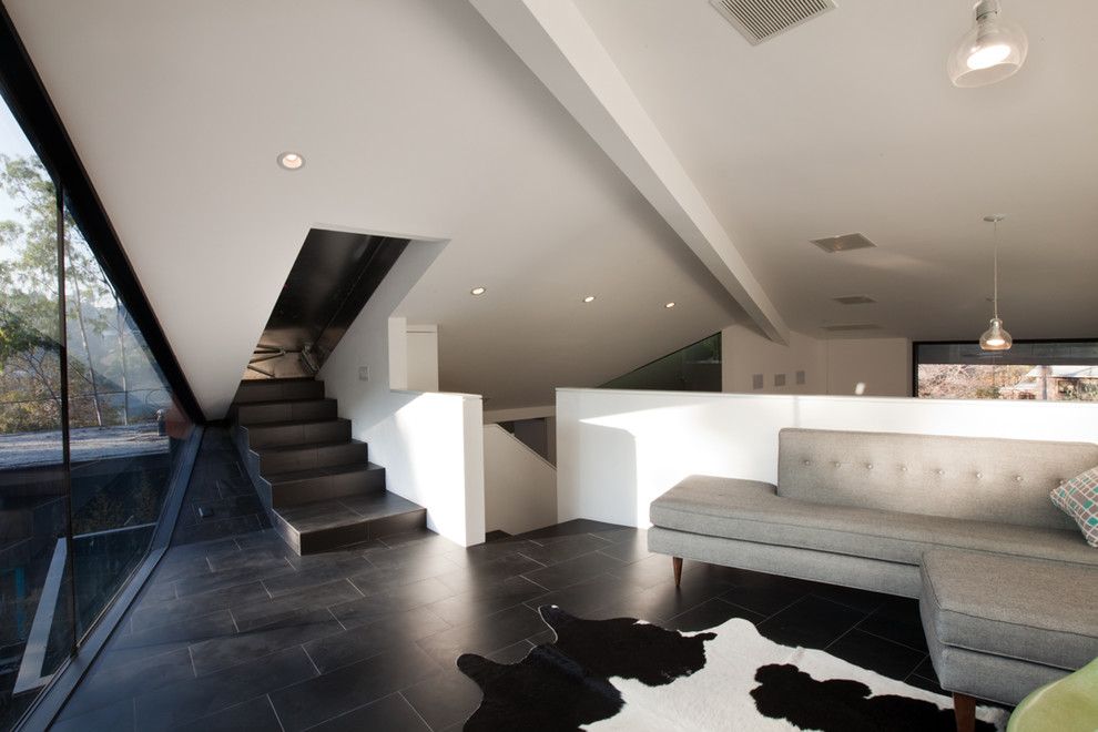 Manifold House Contemporary Living Room Los Angeles by ANX