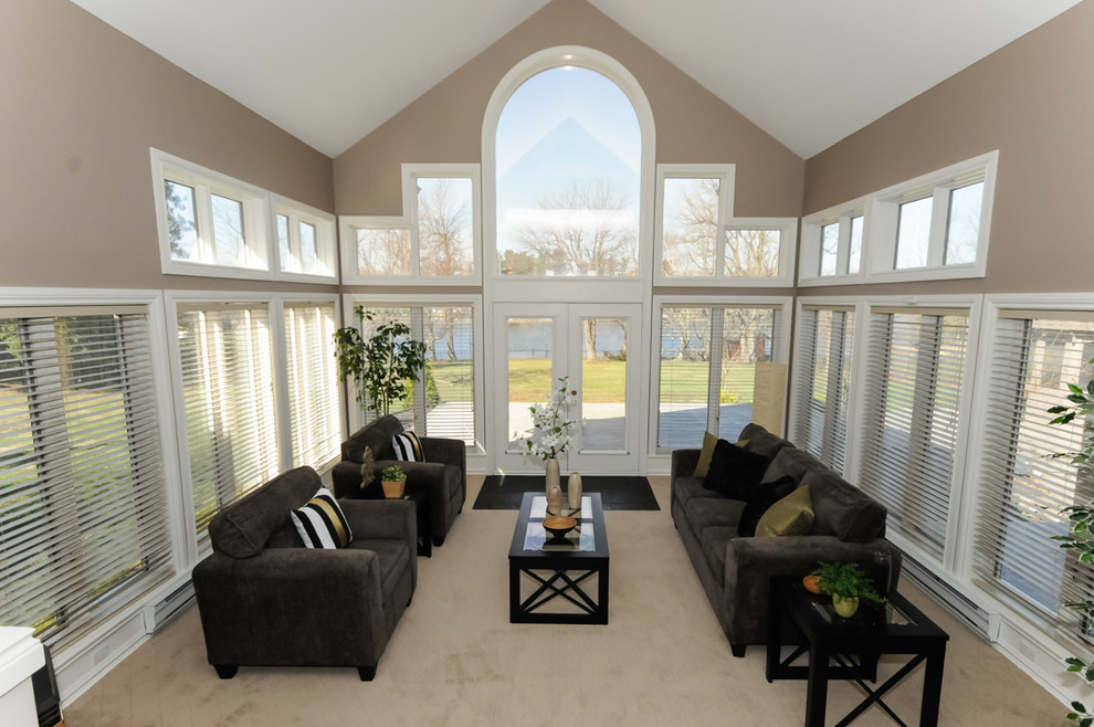 Manotick Waterfront Contemporary Living Room Ottawa by Total