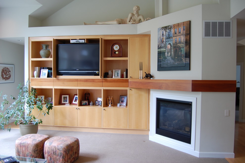 Mantel/Bookcases Contemporary Living Room Philadelphia by DAVID