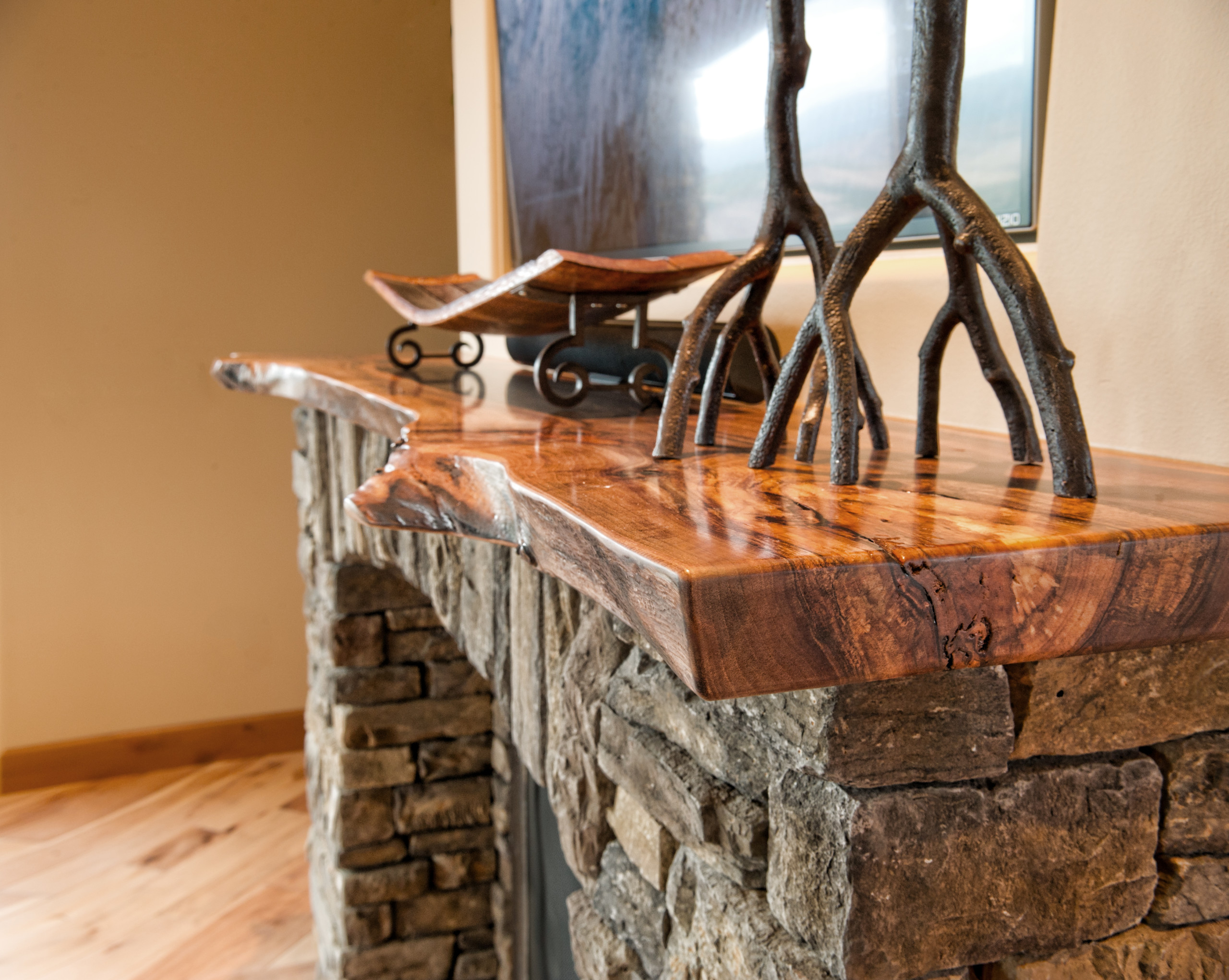 Live Edge Wood Mantel Ideas Houzz