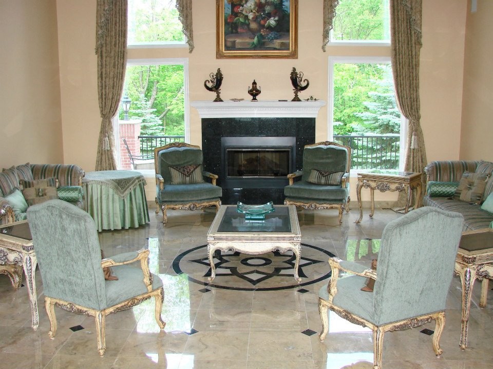 This is an example of a traditional living room in Detroit.