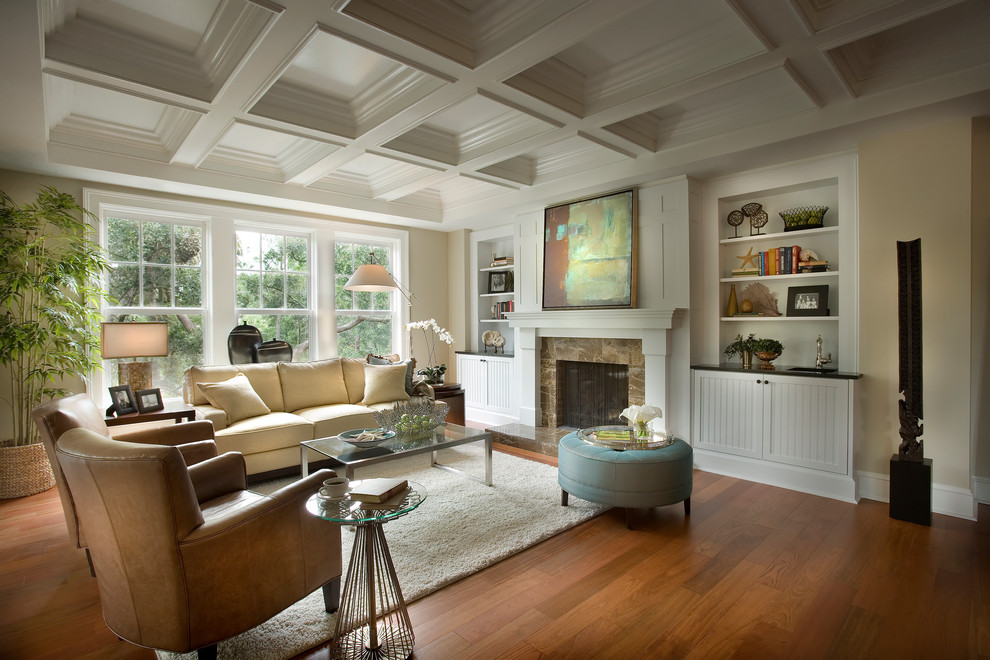 Eclectic living room in Charleston.