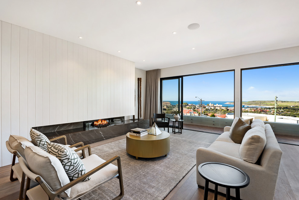 Contemporary living room in Sydney.