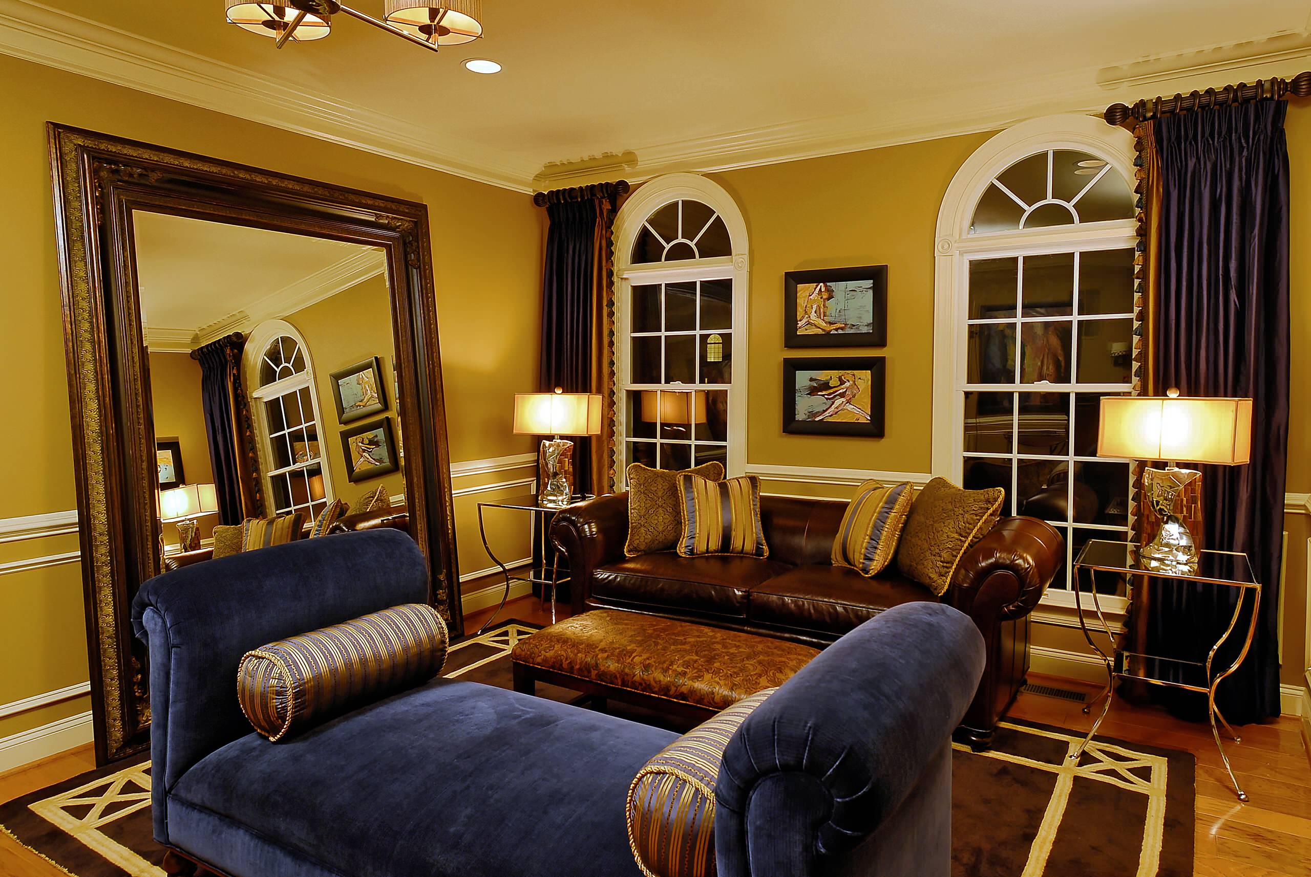 yellow and grey living rooms