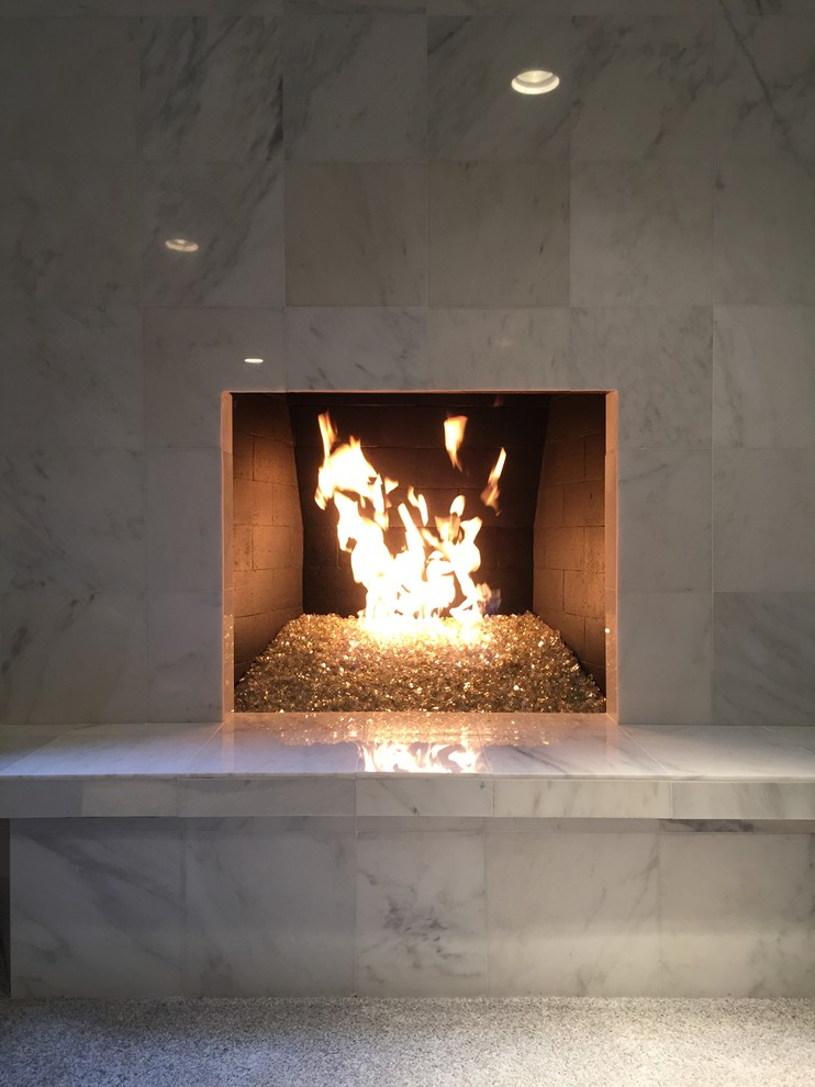 Masonary/Prefab Fireplaces Traditional Living Room Chicago by