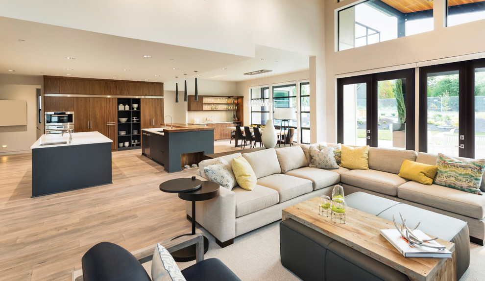 Living room - modern living room idea in Tampa
