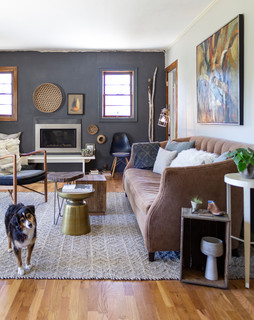 青いアクセントクロスの事例画像 Houzz 青いアクセントクロスの事例画像 Houzz