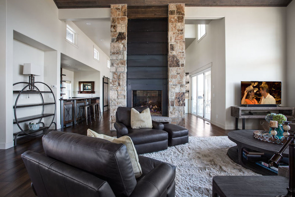 Living room - modern living room idea in Salt Lake City