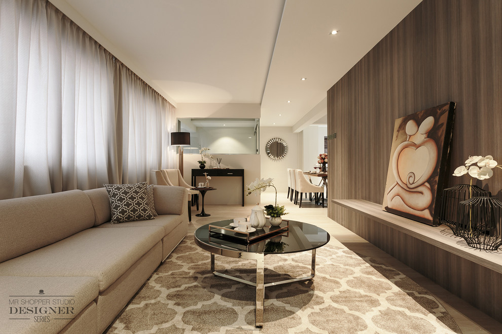 Design ideas for a modern living room in Singapore.