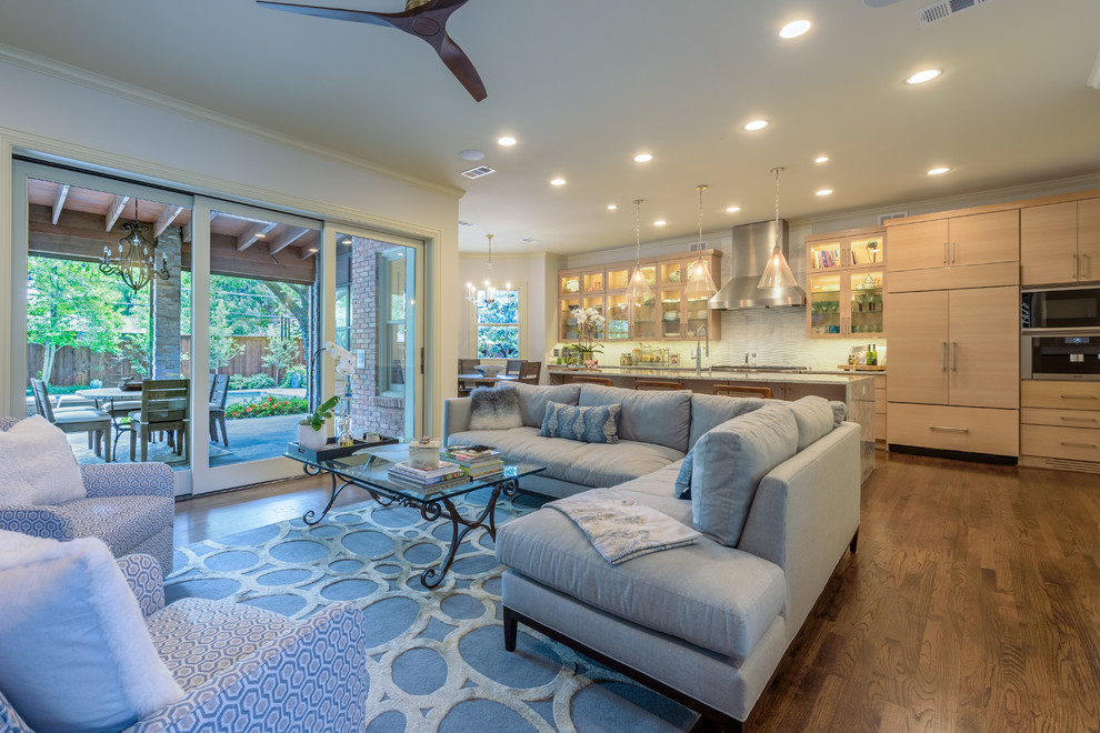 Melshire Estates Dallas, TX Transitional Living Room Dallas