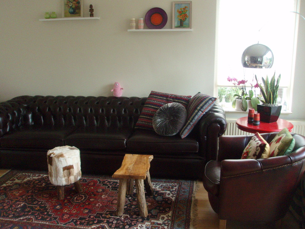 Eclectic living room in Amsterdam.