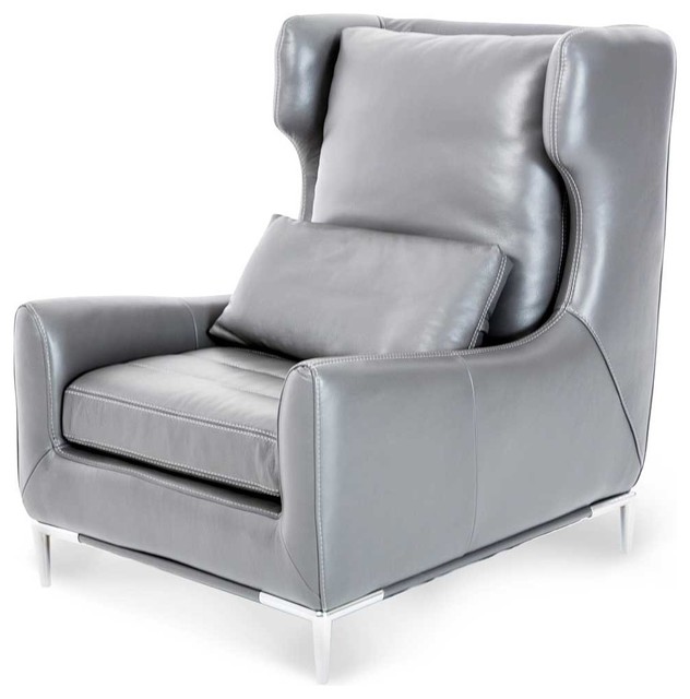 modern leather wingback chair