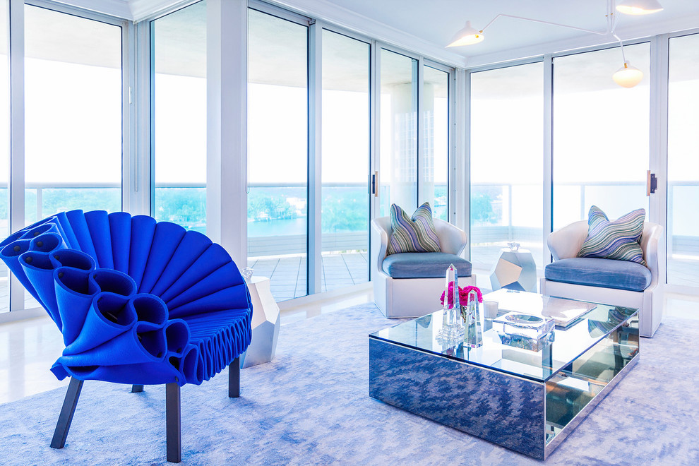Miami Beach Apartment Beach Style Living Room Miami by Niche Modern Houzz