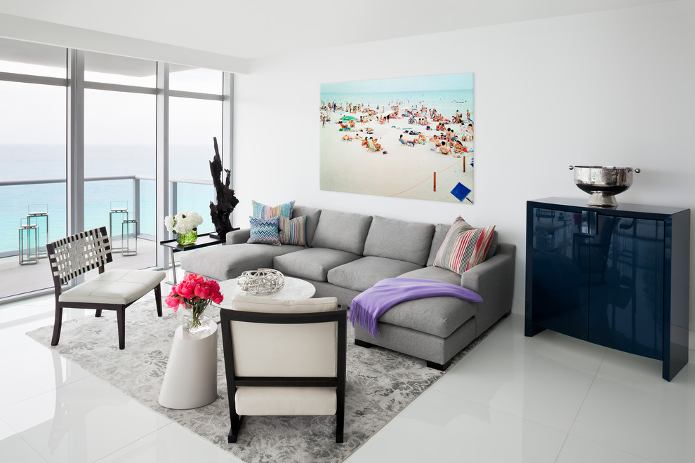 Miami Beach Contemporary Living Room Miami by Benjamin Cruz