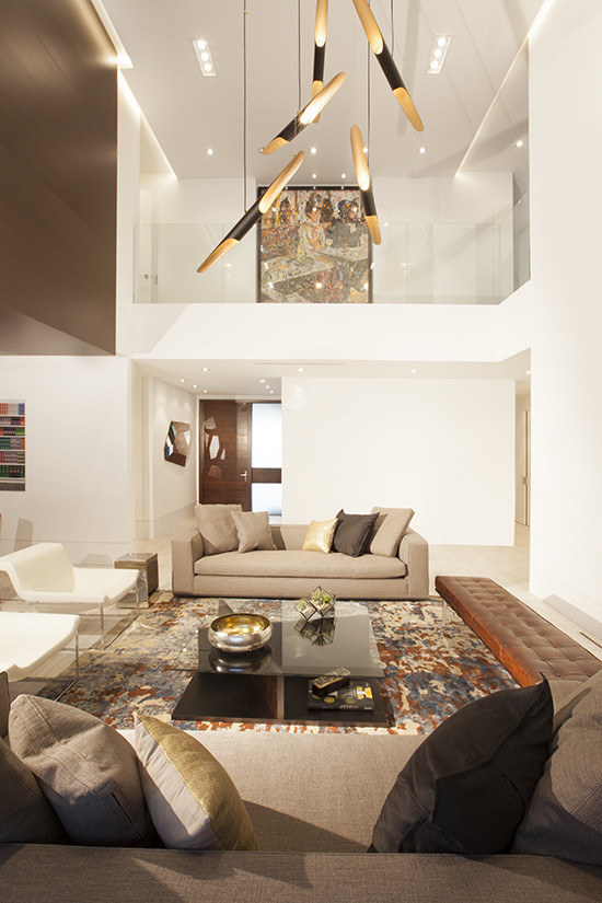 Trendy formal living room photo in Miami