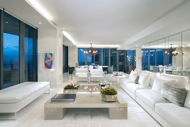 MIAMI INTERIOR DESIGNERS - REGALIA MIAMI - Contemporary - Living Room -  Miami - by Britto Charette - Interior Designers Miami , FL | Houzz IE