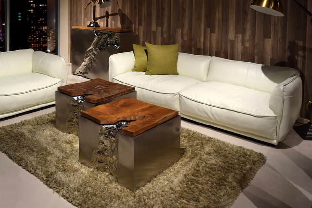 Miami Leather Sofa Wluxe Coffee Table Modern Living Room Miami