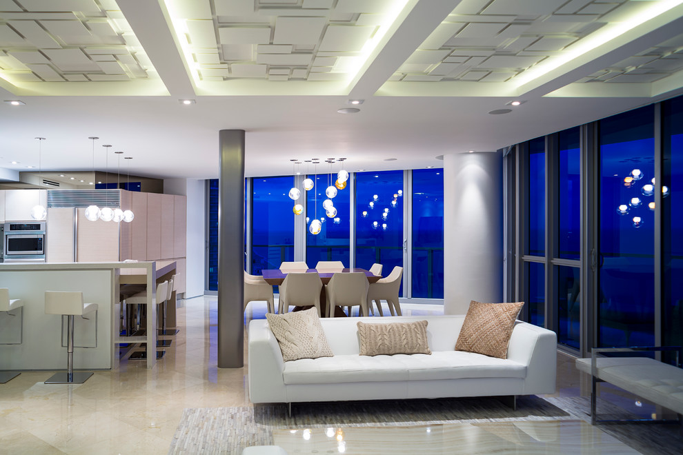 This is an example of a nautical living room in Miami.