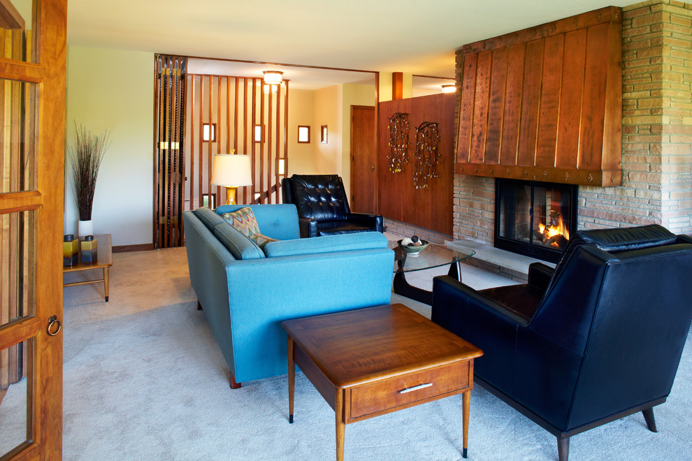 Inspiration for a midcentury living room in Minneapolis.
