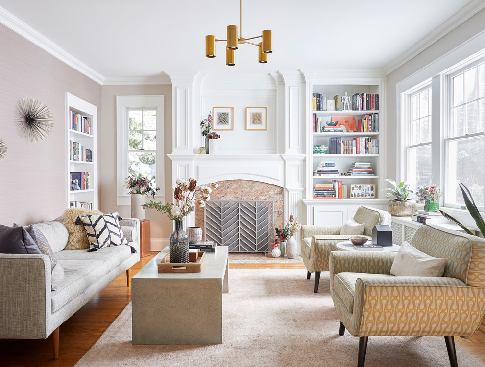 Mid Century Meets Tudor - Transitional - Living Room - New York - by ...
