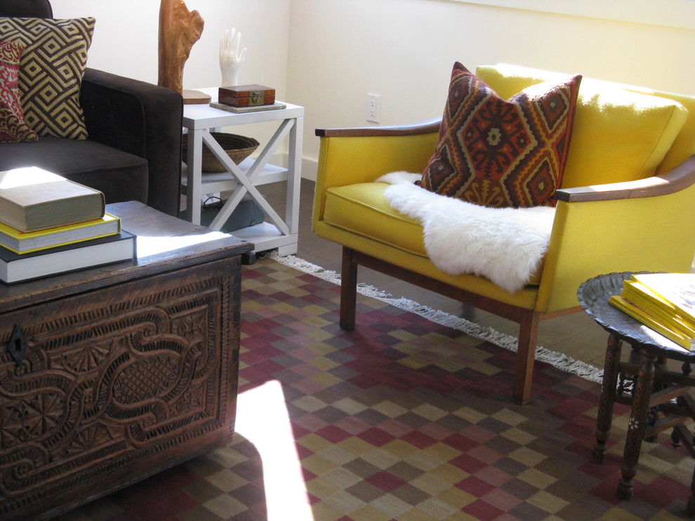 Living room - eclectic living room idea in Los Angeles