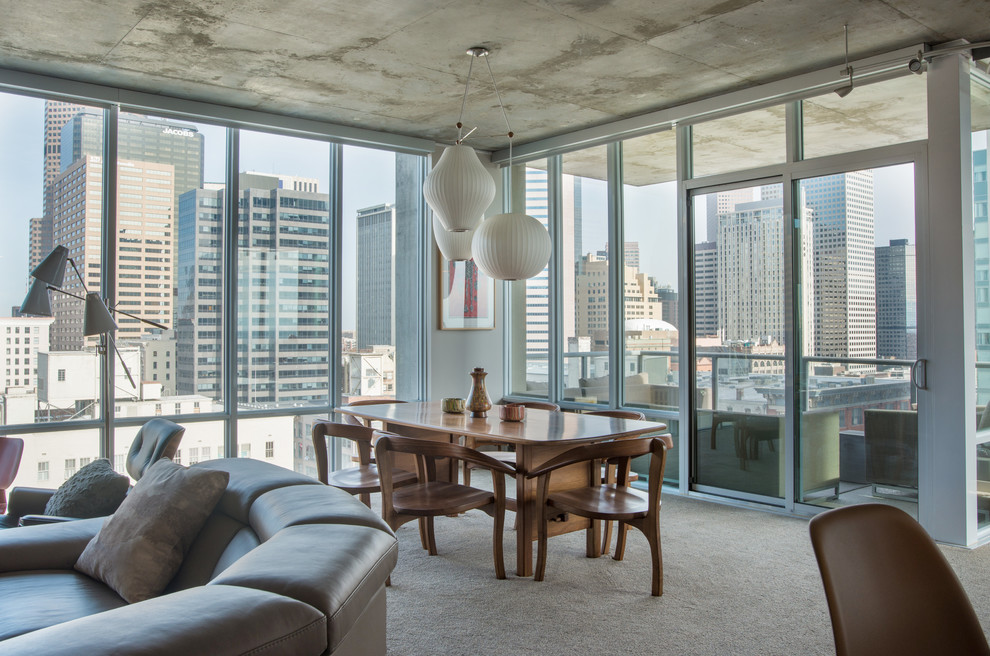 Inspiration for a mid-century modern living room remodel in Denver